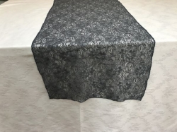grey lace table runner