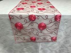 pink sequin table runner